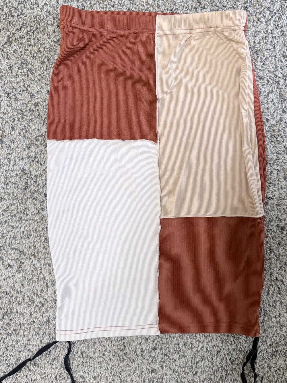 Colorblock Midi Skirt - Elastic Waist - Size S - Bundle Deals Available